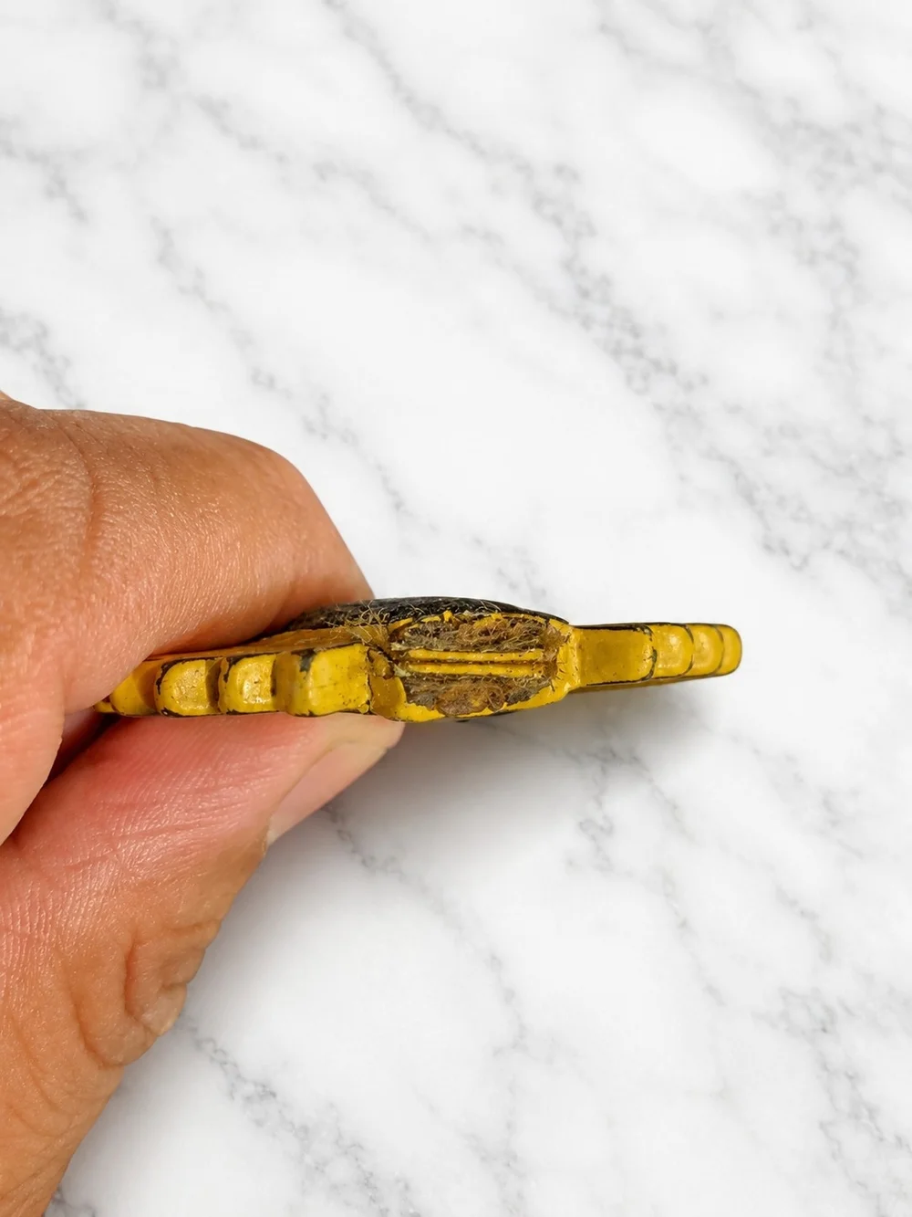 Vintage Coach Sunflower Leather Keychain – Rare Floral Bag Charm – Repair/Parts